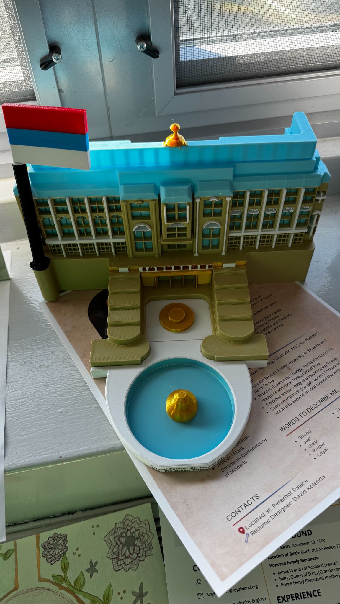 A mini replica of Peterhof Palace