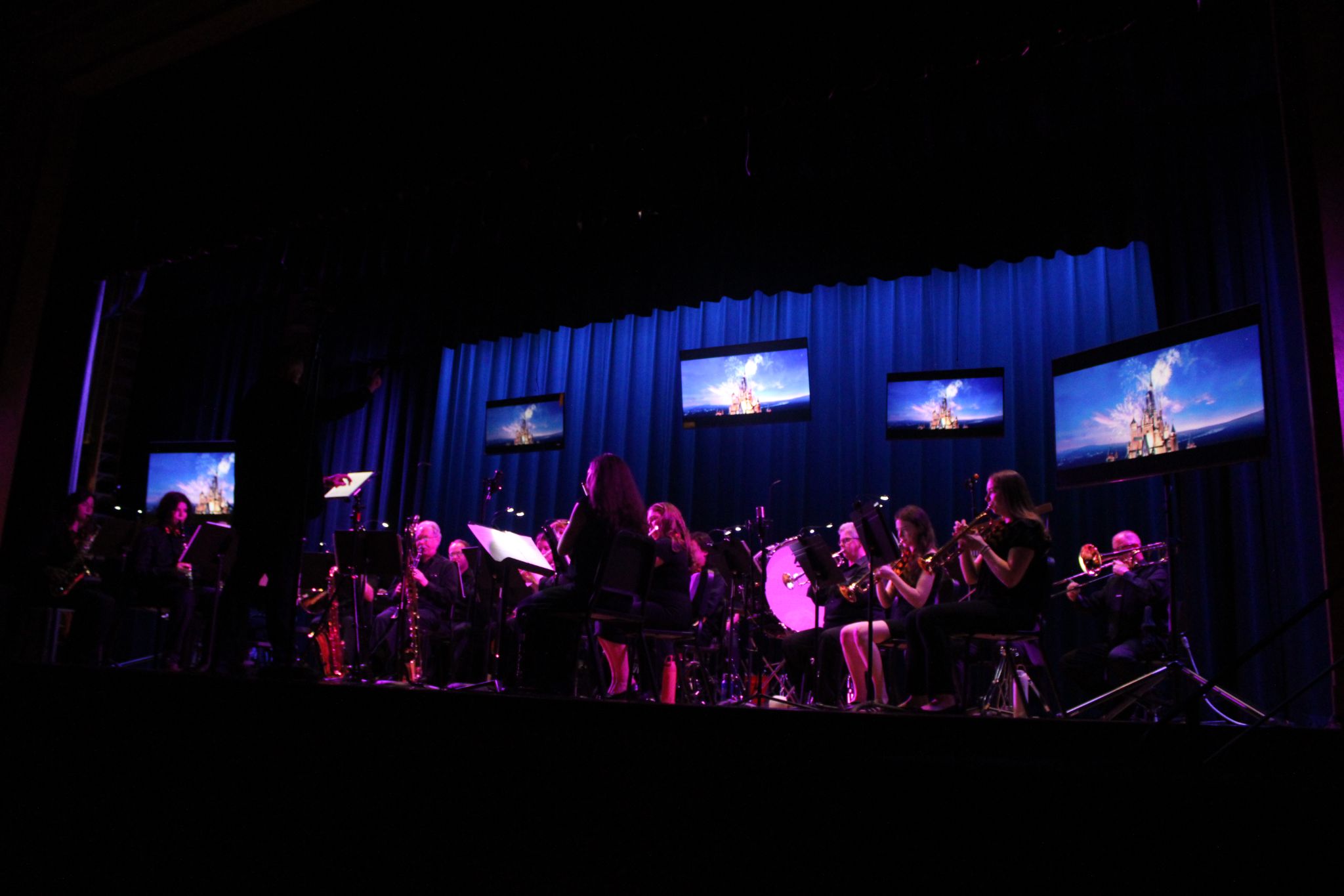 A production photo from the Fenwick Band's 2025 Spring Concert. For more details, contact Dave