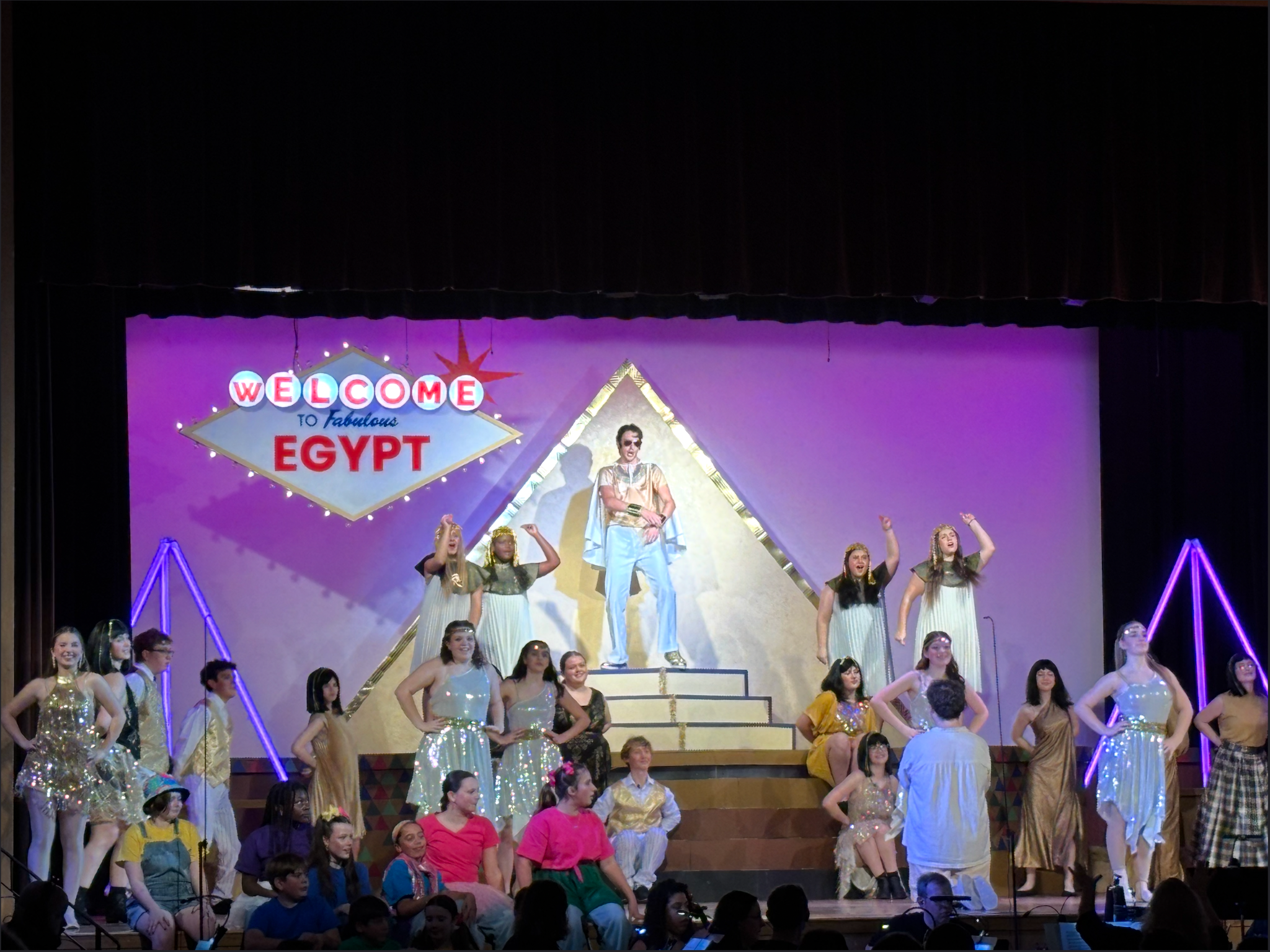 A finished pyramid/s from Joseph and the Amazing Technicolor Dreamcoat