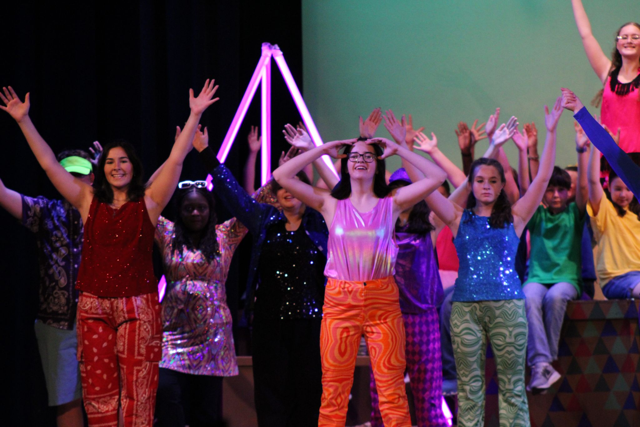 A finished pyramid/s from Joseph and the Amazing Technicolor Dreamcoat