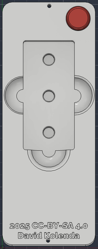 A screenshot of a model for a faceplate for the remote. It allows the actor to control the remote        