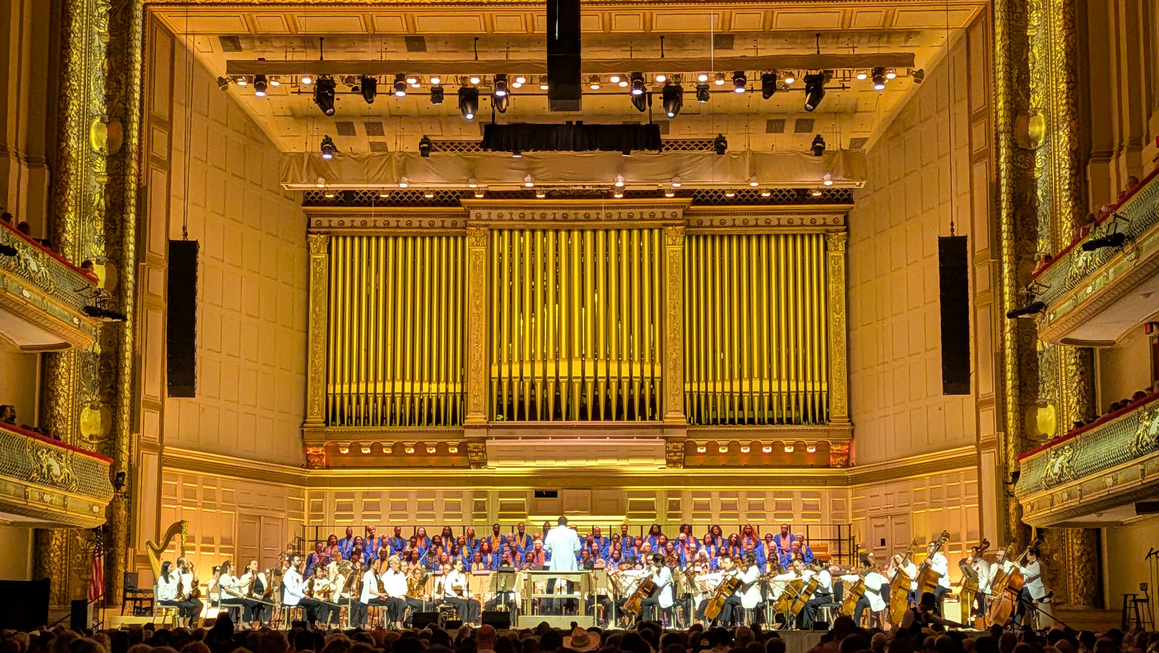 A photo of the Boston Pops Orchestra (cond. Charles Floyd) from Gospel Night 2026 at Symphony Hall