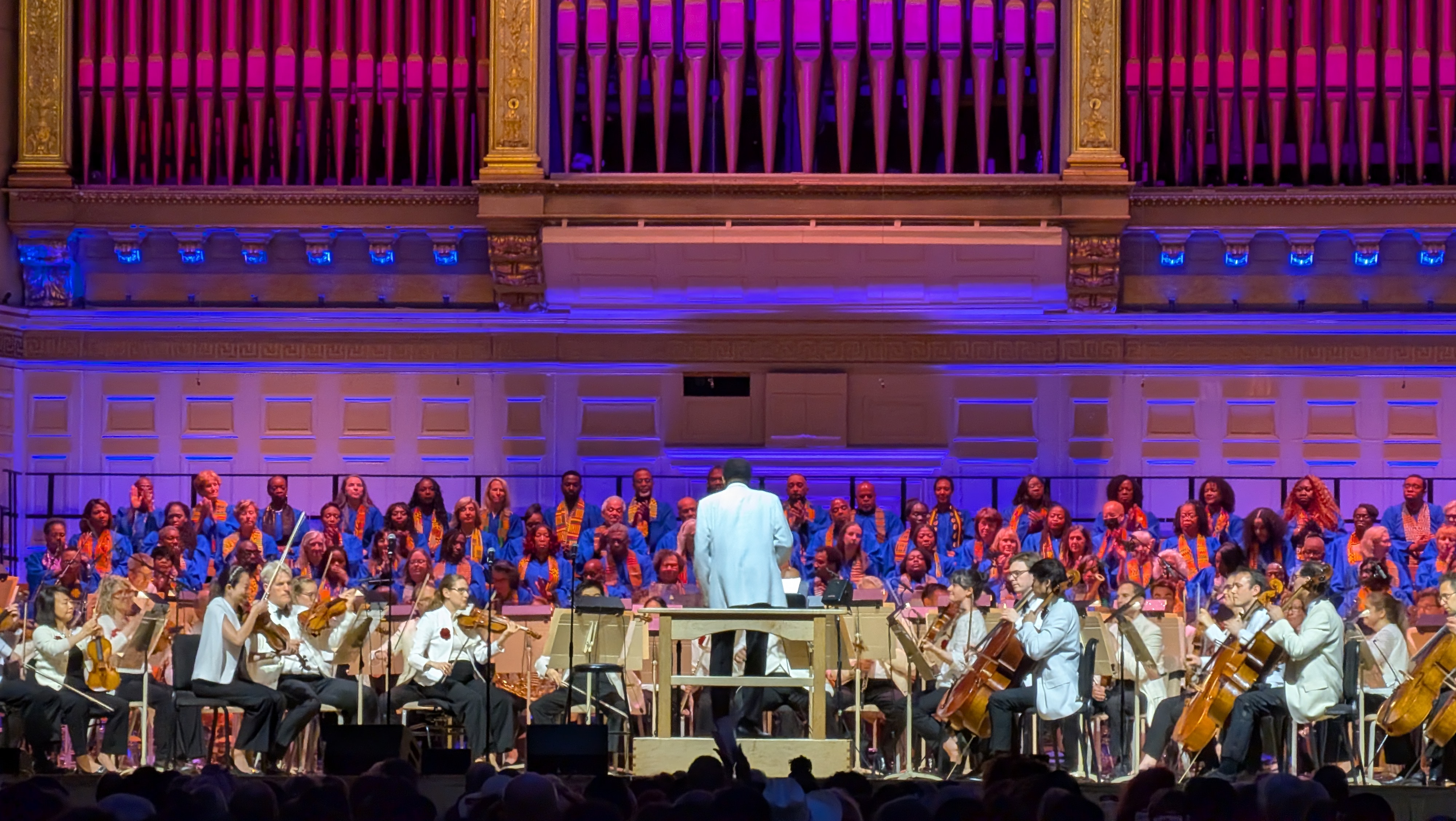 A photo of the Boston Pops Orchestra (cond. Charles Floyd) from Gospel Night 2026 at Symphony Hall